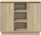 vidaXL - Dressoir - met - LED - Sonoma - Eik - 90x32x75 - cm - Gelaagd - Hout