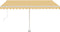 vidaXL - Luifel - vrijstaand - automatisch - 400x300 - cm - geel - en - wit