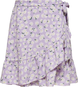 ONLY ONLDINA SHORT WRAP SKIRT WVN - Dames Rok - Overslag - All-over print - M (2021)