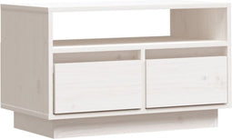 vidaXL - Tv-meubel - 60x35x37 - cm - massief - grenenhout - wit