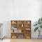 vidaXL - Cd-kast - 100x23x89,5 - cm - bewerkt - hout - artisanaal - eikenkleurig