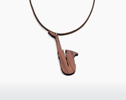 Houten Ketting – Saxofoon – Walnoot