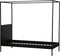 WOOOD Dani Hemelbed - Metaal - Zwart - 190x205x95