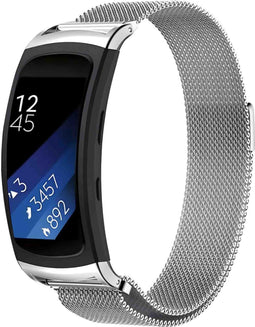 iMoshion Bandje Geschikt voor Samsung Gear Fit 2 / 2 Pro - iMoshion Milanees magnetische band - Zilver