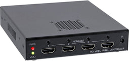 InLine® HDMI-videowall switch - 1 tot 4 monitoren - Full-HD - Zwart