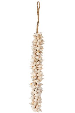 J-Line Hanger Schelpen Dora Lang Touw Beige