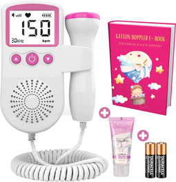 Gatson Doppler - Baby hartmonitor - Inclusief E-book en Doppler Gel - Roze
