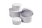 Creotime - Doos Creativ Company rond 4 stuks Ø 8, 10, 12, 14cm, hoogte 4, 5, 6, 7cm wit