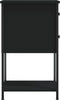 vidaXL - Nachtkastjes - 2 - st - 32x42x70 - cm - bewerkt - hout - zwart