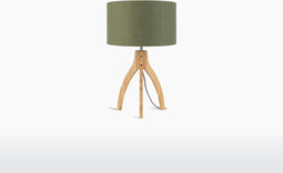 GOOD&MOJO Tafellamp Annapurna - Groen/Bamboe - Ø36cm - Scandinavisch,Bohemian