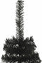 vidaXL - Kunstkerstboom - met - standaard - half - 180 - cm - PVC - zwart