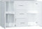 vidaXL - Dressoir - 91x29,5x65 - cm - bewerkt - hout - hoogglans - wit