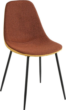 Mica Decorations Tallos Stoelen - 43x53x82 cm - Polyester - Bruin