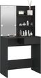 vidaXL - Kaptafel - met - LED-verlichting - 74,5x40x141 - cm - zwart