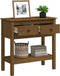 vidaXL - Wandtafel - 75x35x75 - cm - massief - grenenhout - honingbruin