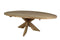HSM Collection-Ovale Eettafel Met Kruispoot-180x100x75-Naturel-Teak