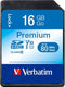 Verbatim 43962 - SDHC Class 10 - 16 GB - 10 MB/s leessnelheid (1 stuk)