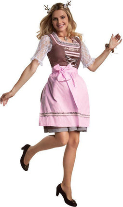 Dressforfun Mini-Dirndl Altötting model 2 - Verkleedkleding - Bloemenborduurwerk - Korte rok