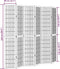 vidaXL - Kamerscherm - met - 6 - panelen - massief - paulowniahout - wit