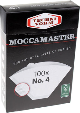 Moccamaster Filters - Koffiefilters nr. 4 - Milieuvriendelijk papier - Wit (100 stuks)