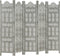 vidaXL - Kamerscherm - 5 - panelen - handgesneden - 200x165 - cm - mangohout - grijs