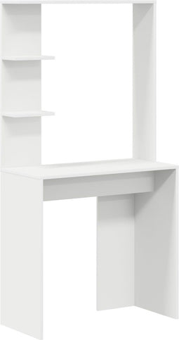 vidaXL - Eettafel - Wit - 78,5x37x154,5 - cm - Bewerkt - Hout