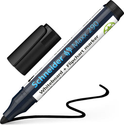 Schneider whiteboard marker - Maxx 290 - ronde punt - zwart - voor whiteboard en flipover - S-129001