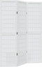 vidaXL - Kamerscherm - met - 3 - panelen - massief - paulowniahout - wit