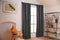 Larson - Luxe effen blackout gordijn - met haken - 3m x 2.5m - Donkergrijs