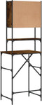 vidaXL - Wasmachinekast - 68x48,5x194 - cm - gerookt - eikenkleurig
