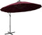 vidaXL - Zweefparasol - met - aluminium - paal - 3 - m - bordeauxrood