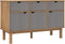 vidaXL - Dressoir - OTTA - 114x43x73,5 - cm - massief - grenenhout - bruin - en - grijs