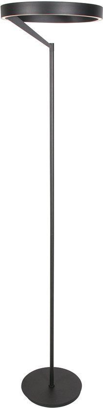 Steinhauer Mykty - vloerlamp - LED - Ø 40cm - zwart - 170cm - 5200 lumen - 4201ZW