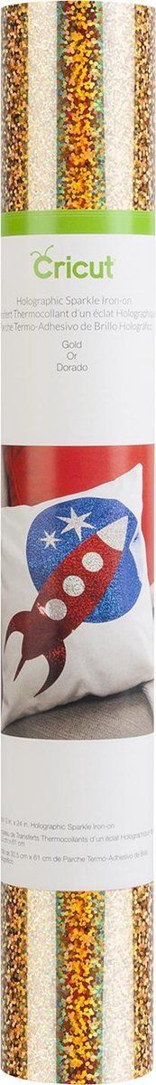 Cricut Iron-On met Holografische glinstering 30x60cm – Goud