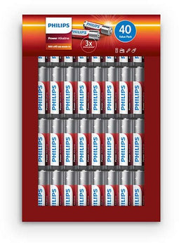 Philips LR03P40FP/10 - AAA Alkaline Batterijen - 40 stuks