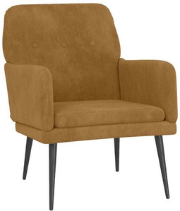 vidaXL Fauteuil - Fluweel - 62x79x79 cm - Bruin