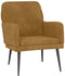 vidaXL Fauteuil - Fluweel - 62x79x79 cm - Bruin