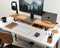 Oakywood Desk Shelf - Massief Eiken / Zwart - Echt Hout Dual Monitor Standaard Beeldschermverhoger Clean Desk Ergonomisch Stijlvol