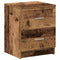 vidaXL - Nachtkastje - met - 2 - lades - 40x36x50 - cm - oud - houtkleurig