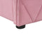 ROCHEFORT - Tweepersoonsbed - Roze - 180 x 200 cm - Fluweel