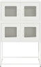 vidaXL - Hoge - kast - 68x39x107 - cm - staal - wit