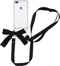 iMoshion Hoesje Geschikt voor iPhone 8 Plus / 7 Plus Hoesje Met Koord - iMoshion Backcover met koord - Satijn - Transparant