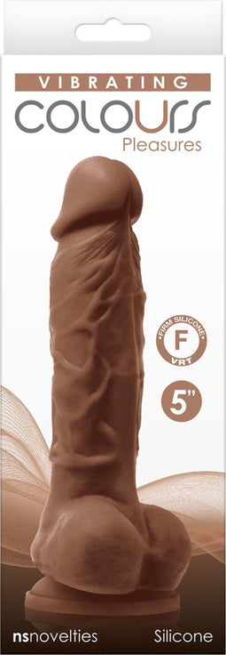 Oplaadbare vibrerende dildo 16 cm Colours - Pleasures - Lichtbruin