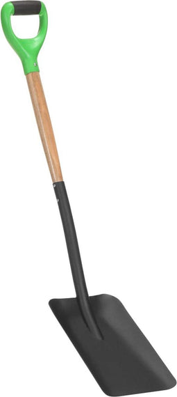 vidaXL - Spade - D-greep - staal - en - hardhout