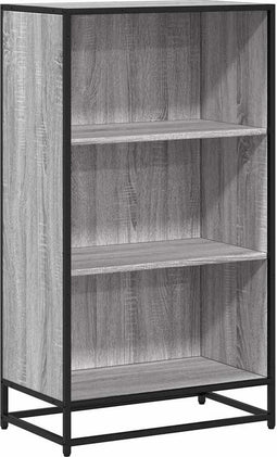 vidaXL - Boekenkast - 60x35x107,5 - cm - bewerkt - hout - grijs - sonoma - eikenkleur