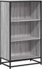 vidaXL - Boekenkast - 60x35x107,5 - cm - bewerkt - hout - grijs - sonoma - eikenkleur