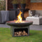 RedFire – Juva – Grijs - Staal – Vuurschaal – Stevig staal – Diameter 80cm - Industrieel – Terrasverwarming – Sfeerhaard - Houtopslag