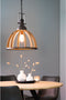 Hanglamp Djem - Hout Kop Zink - Ø47x58cm