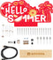 Whadda Soldeerkit, XL-printplaat, Hello Summer, met houder, educatief en creatief STEM-bouwpakket