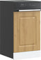 vidaXL - Vaatwaspaneel - Kalmar - 45x1,5x67 - cm - bewerkt - hout - artisanaal - eiken